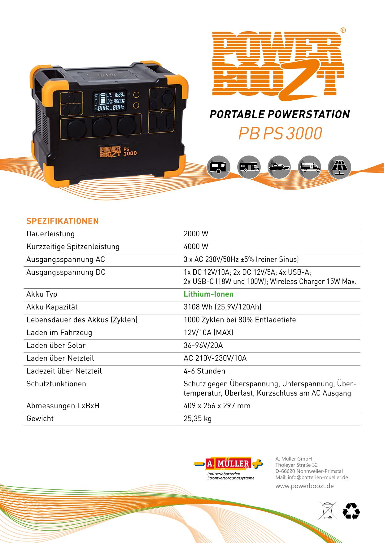 Powerboozt Powerst. PB-PS 3000
