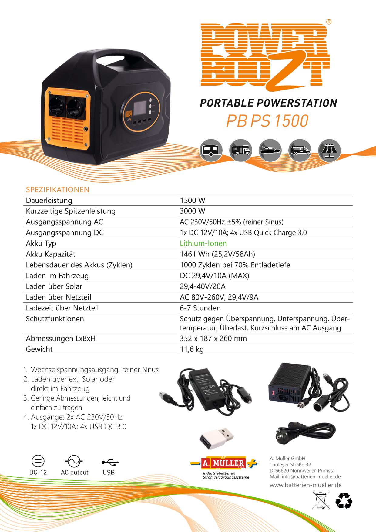 Powerboozt Powerst. PB-PS 1500